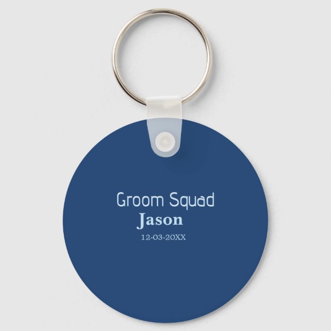 Chaveiro groomsman bachelorette party add name modern simpl (Frente)
