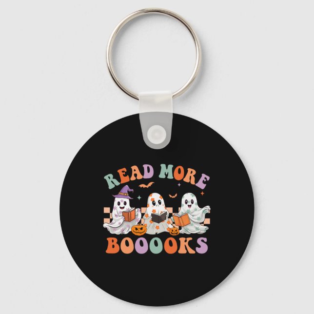 Chaveiro Grooveen Leia Mais Livros Floral Ghost Boo (Frente)