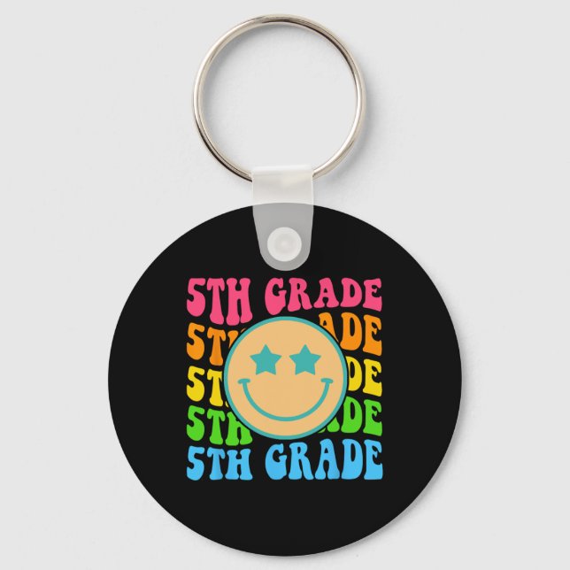 Chaveiro Groovy 5º ano Vibes Enfrentam Professores Retro (Frente)