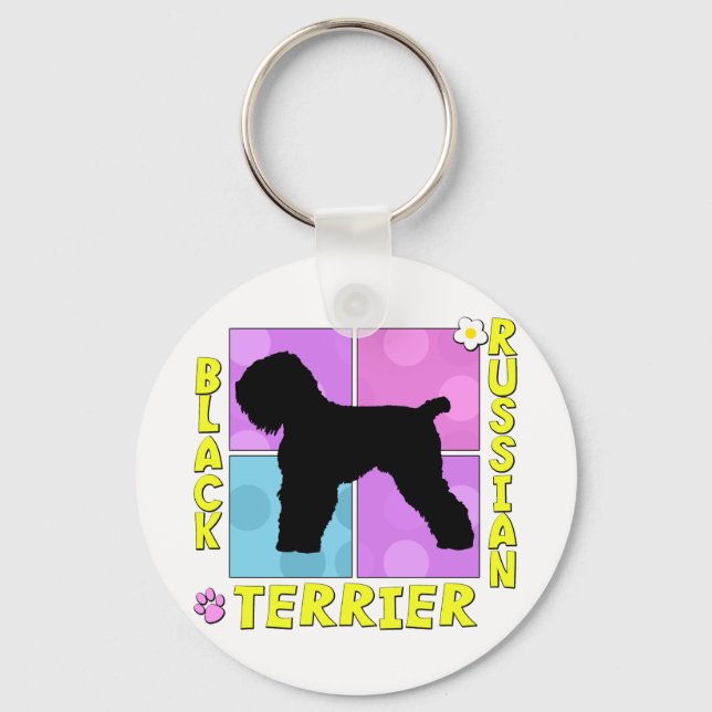 Chaveiro Groovy Black Russian Terrier (Frente)