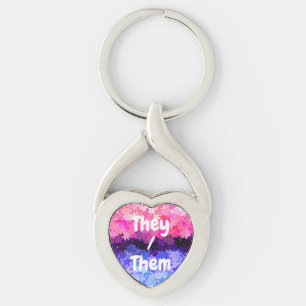 Chaveiro Groovy Boho Excêntrico Retro Floral Orgulho Omniss