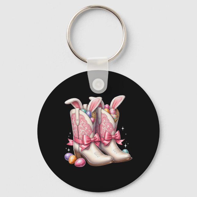 Chaveiro Groovy Cute Easter Ovos Arranja Uivela Ocidental (Frente)