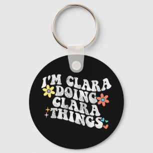 Chaveiro Groovy Eu sou Clara Fazendo Clara Coisas Engraçada