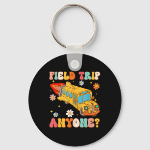 Chaveiro Groovy Field Trip Anyone School Bus Driver Amarelo