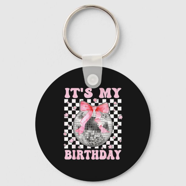 Chaveiro Groovy It's My Birthday Teens Girls Disco Ball Coq (Frente)