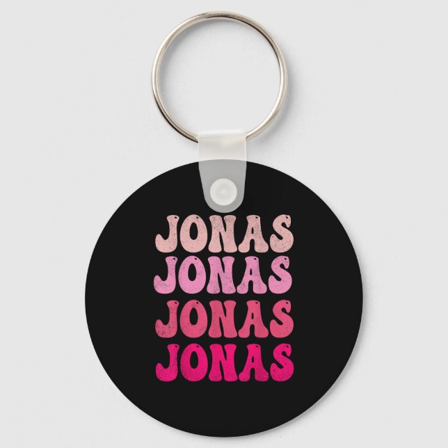 Chaveiro Groovy Jonas First Name D I Love Jonas Tees Meme  (Frente)