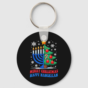 Chaveiro Groovy Merry Chrismukkah Feliz Natal Hanukkah