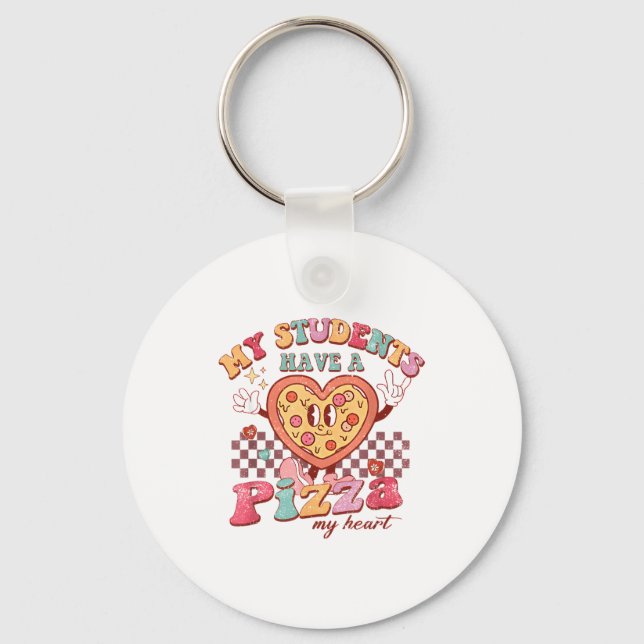 Chaveiro Groovy My Students Have Zza Of My Heart Teacher Va (Frente)