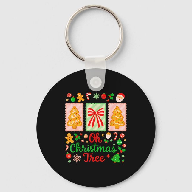 Chaveiro Groovy Oh Christmas Tree Cakes Debbie Becky Jen Ca (Frente)