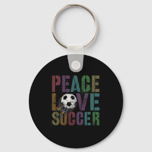 Chaveiro Groovy Paz Amor Futebol Kickin 'Ll Meninas Mãe Cle