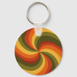 Chaveiro Groovy Psychedelic Swirl Impressão