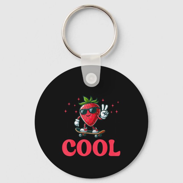 Chaveiro Groovy So Berry Cool Fruit Lover Strawberry Season (Frente)