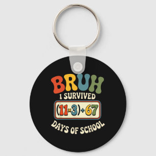Chaveiro Groovy Sobreviveu 100 Dias na Escola Bruh Equação