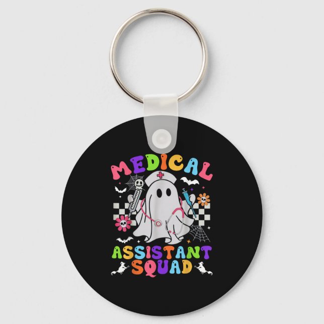 Chaveiro Groovy Spooky Medical Istant Squad Cute Halloween (Frente)