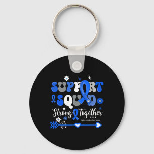 Chaveiro Groovy Support Squad Blue Ribbon Hydrocephalus Awa