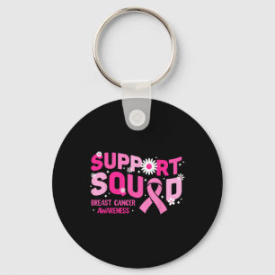 Chaveiro Groovy Support Squad Breast Cancer Awarness Pink