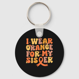 Chaveiro Groovy, Visto Laranja Para O Cancer Da Leucemia Da