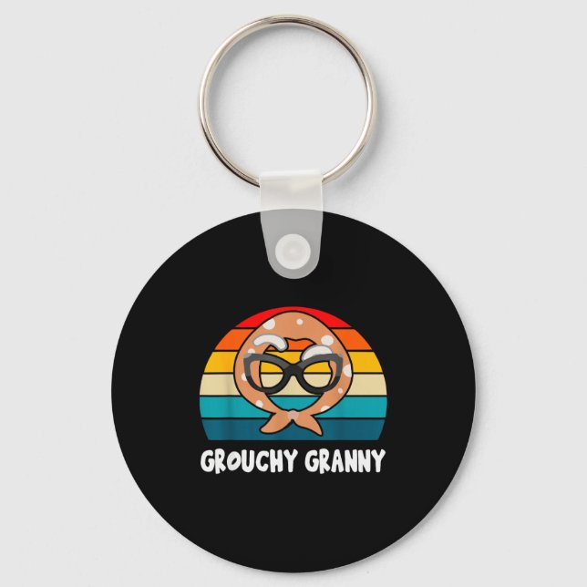 Chaveiro Grouchy Granny Funny Retro Vintage  (Frente)