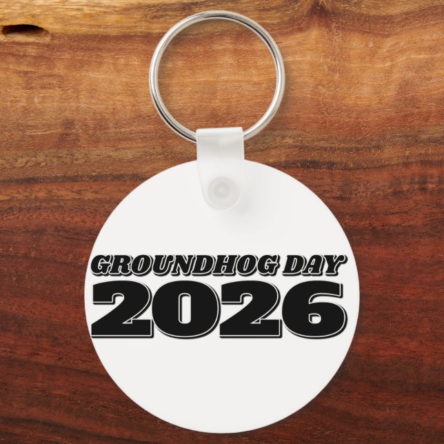 Chaveiro Groundhog Day 2026 (Verso)