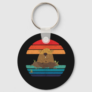 Chaveiro Groundhog Retro Woodchuck Groundhog