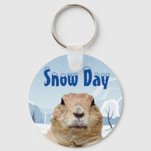 Chaveiro Groundhog Snow Day