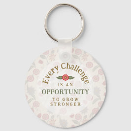 Chaveiro "Grow Stronger" Affirmation Keychain