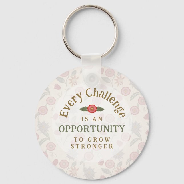 Chaveiro "Grow Stronger" Affirmation Keychain (Frente)