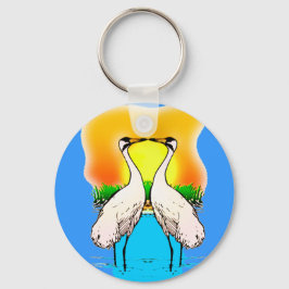 Chaveiro Gruas Brancas Apaixonadas