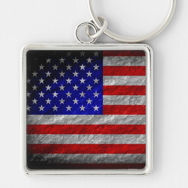 Chaveiro Grunge American Flag (Frente)
