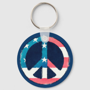 Chaveiro Grunge americano do sinal de paz