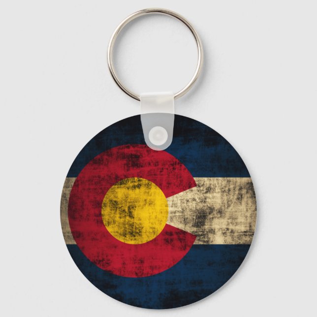 Chaveiro Grunge Colorado Flag (Frente)