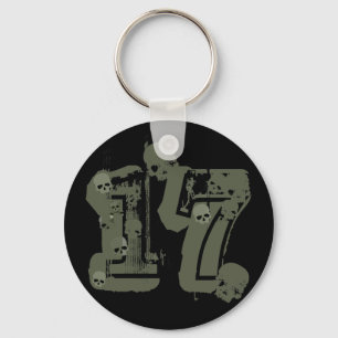 CHAVEIRO GRUNGE STYLE NUMBER 17 WITH SKULLS