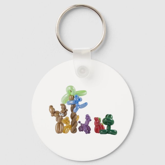 Chaveiro grupo de animais balões (Frente)