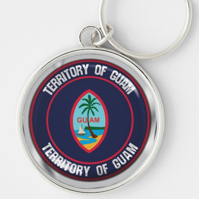 Chaveiro Guam Round Emblem (Frente)
