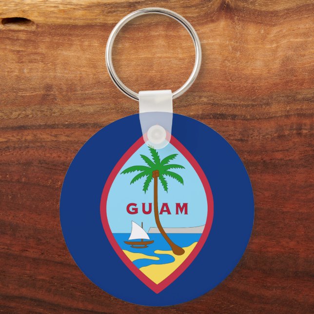 Chaveiro Guamanian Flag & Guam holiday, patriots / sports (Frente)