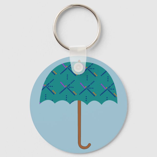 Chaveiro Guarda-chuva do tapete do aeroporto PDX (Frente)