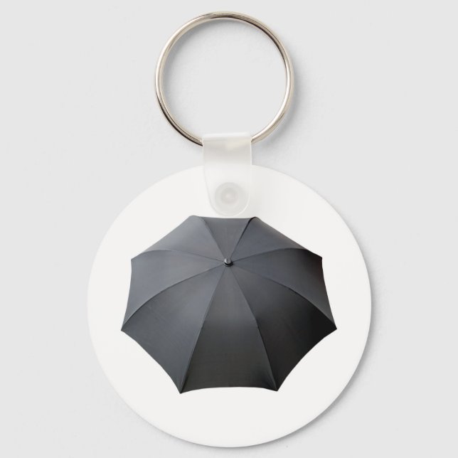 Chaveiro Guarda-chuvas Preto Isolado Sobre Fundo Branco (Frente)
