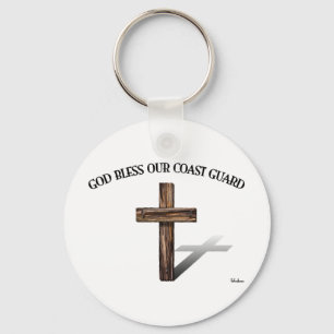 Chaveiro GUARDA COSTEIRA dos DEUS ABENÇOE com cruz áspera