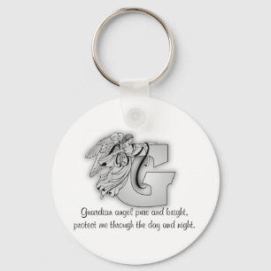 Chaveiro Guardian Angel Letter G