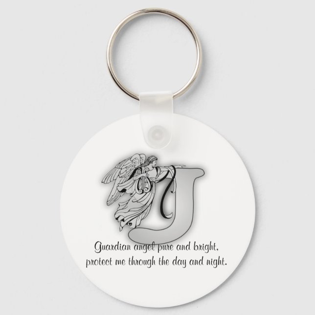 Chaveiro Guardian Angel Letter J (Frente)