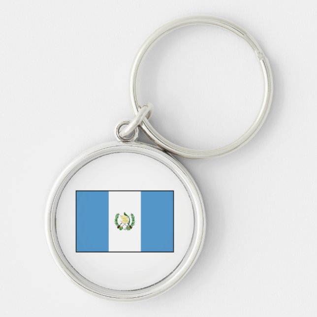 Chaveiro Guatemala - bandeira guatemalteca (Frente)