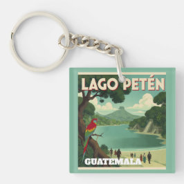 Chaveiro  GUATEMALA LAGO PETEN Retro poster