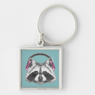 Chaveiro Guaxinim dos fones de ouvido