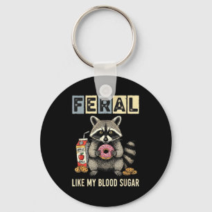 Chaveiro Guaxinim engraçado de diabetes humor tipo um piada