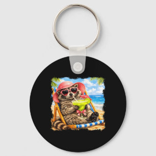 Chaveiro Guaxinim Feral Vibração de Verão Engraçado Clima M