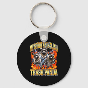 Chaveiro Guaxinim Meu Animal Srit é Um Panda Lixo Bota Engr