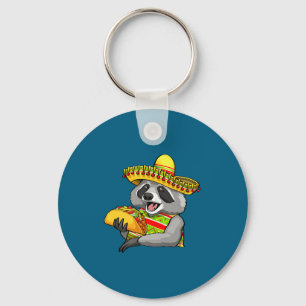 Chaveiro Guaxinim mexicano cinco de mayo engraçado fofo com