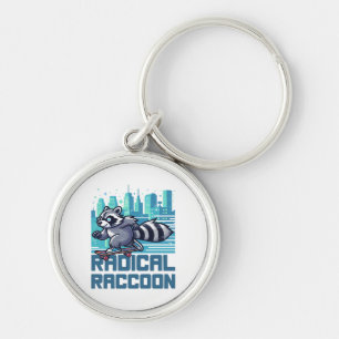 Chaveiro Guaxinim Radical Skatista Urbano
