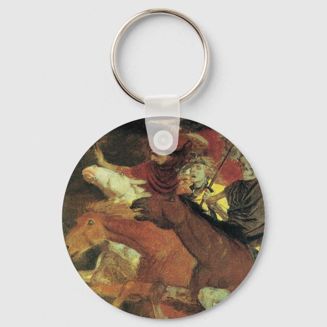 Chaveiro Guerra de Arnold Bocklin, simbolismo venenoso de a (Frente)