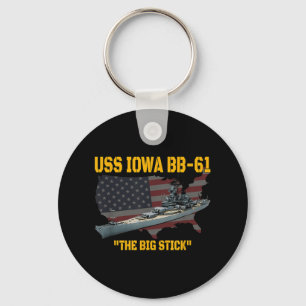 Chaveiro Guerra Mundial Ii Warship Uss Iowa &amp; Ww2 Bb-61